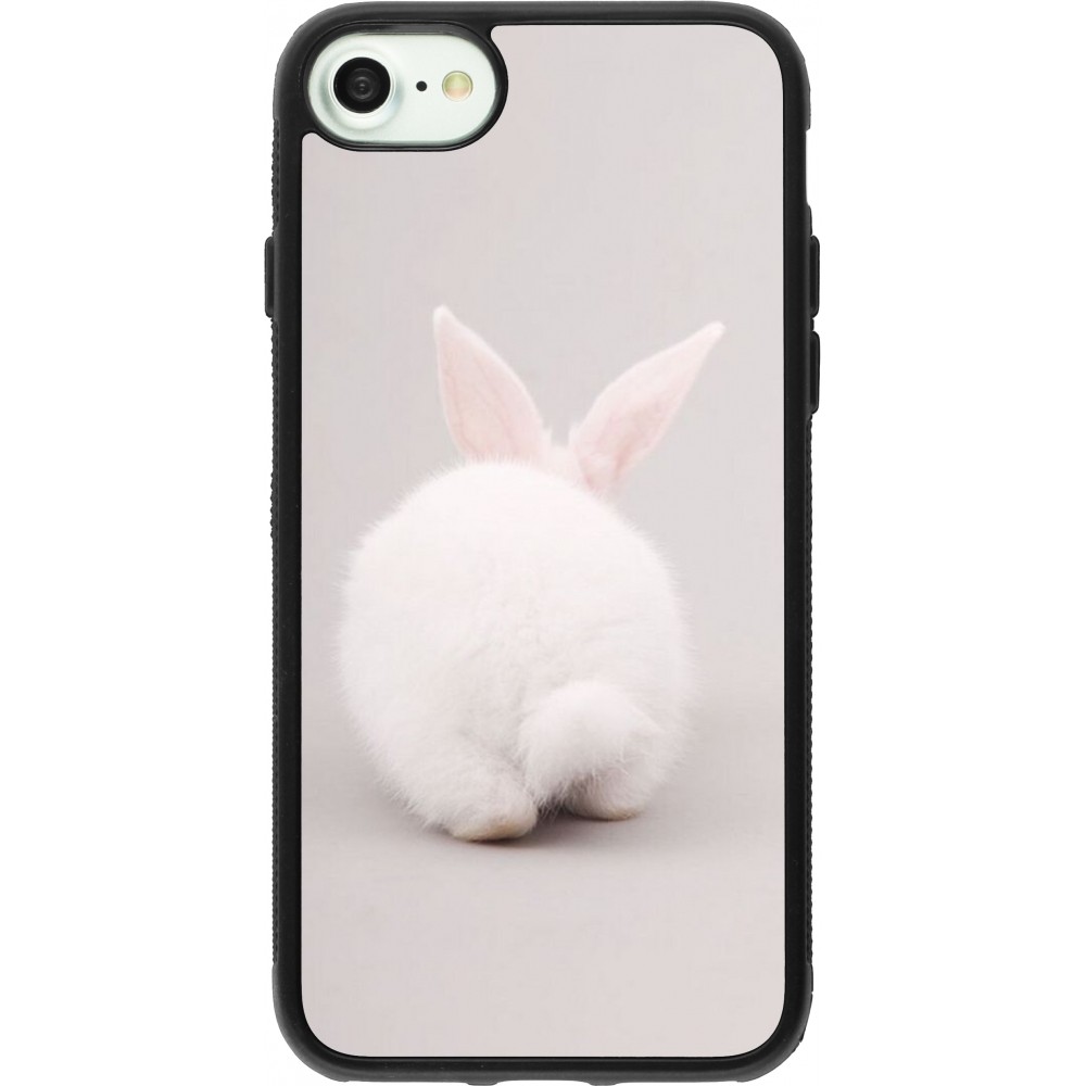 Coque iPhone 7 / 8 / SE (2020, 2022) - Silicone rigide noir Easter 2024 bunny butt