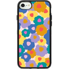 Coque iPhone 7 / 8 / SE (2020, 2022) - Silicone rigide noir Easter 2024 flower power