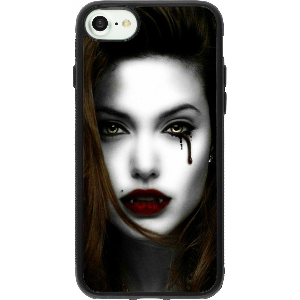 Coque iPhone 7 / 8 / SE (2020, 2022) - Silicone rigide noir Halloween 2023 gothic vampire