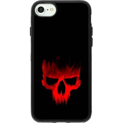 Coque iPhone 7 / 8 / SE (2020, 2022) - Silicone rigide noir Halloween 2023 scary skull