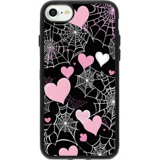 Coque iPhone 7 / 8 / SE (2020, 2022) - Silicone rigide noir Halloween 2024 girly