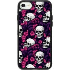 Coque iPhone 7 / 8 / SE (2020, 2022) - Silicone rigide noir Halloween 2024 romantic skulls