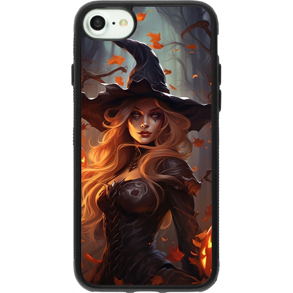 Coque iPhone 7 / 8 / SE (2020, 2022) - Silicone rigide noir Halloween 2024 sexy witch