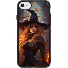 Coque iPhone 7 / 8 / SE (2020, 2022) - Silicone rigide noir Halloween 2024 sexy witch