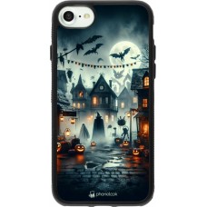 Coque iPhone 7 / 8 / SE (2020, 2022) - Silicone rigide noir Halloween Spookville