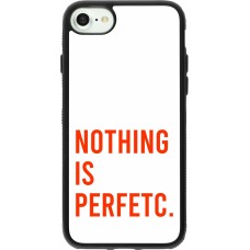 Coque iPhone 7 / 8 / SE (2020, 2022) - Silicone rigide noir Nothing is Perfetc