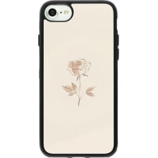 Coque iPhone 7 / 8 / SE (2020, 2022) - Silicone rigide noir Sable Rose Minimaliste