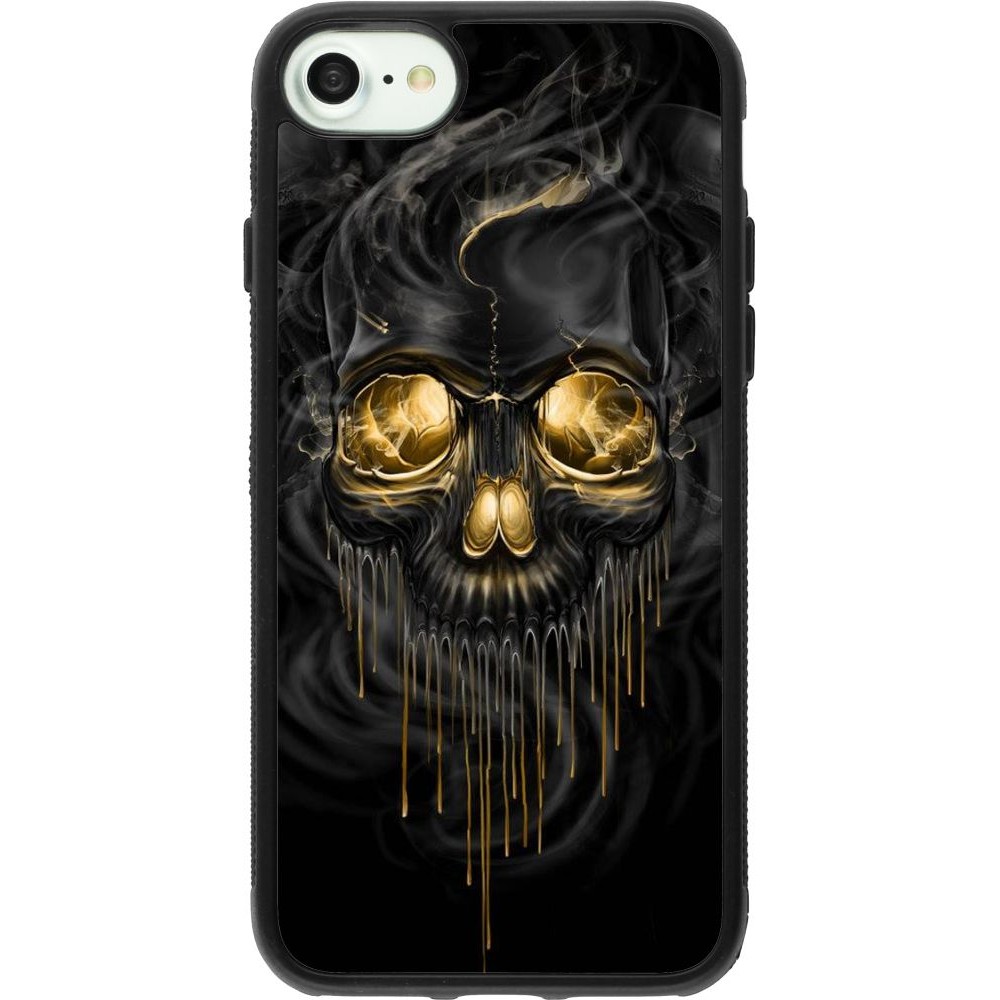 Hülle iPhone 7 / 8 / SE (2020, 2022) - Silikon schwarz Skull 02