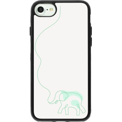 Coque iPhone 7 / 8 / SE (2020, 2022) - Silicone rigide noir Spring 23 baby elephant