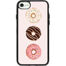 Coque iPhone 7 / 8 / SE (2020, 2022) - Silicone rigide noir Spring 23 donuts