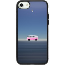 Coque iPhone 7 / 8 / SE (2020, 2022) - Silicone rigide noir Spring 23 pink bus