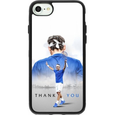 Coque iPhone 7 / 8 / SE (2020, 2022) - Silicone rigide noir Thank you Roger