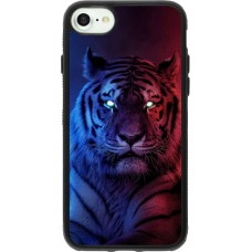 Hülle iPhone 7 / 8 / SE (2020, 2022) - Silikon schwarz Tiger Blue Red