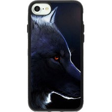 Coque iPhone 7 / 8 / SE (2020, 2022) - Silicone rigide noir Wolf Shape