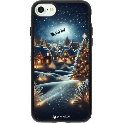 Coque iPhone 7 / 8 / SE (2020, 2022) - Silicone rigide noir Noël 2023 Christmas is Coming