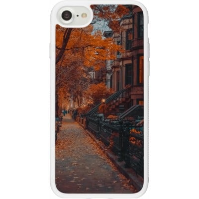 Coque iPhone 7 / 8 / SE (2020, 2022) - Silicone rigide blanc Autumn 2024 city