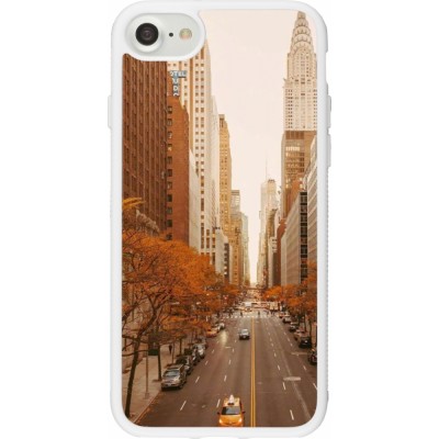 Coque iPhone 7 / 8 / SE (2020, 2022) - Silicone rigide blanc Autumn 2024 New York city