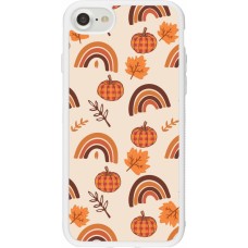 Coque iPhone 7 / 8 / SE (2020, 2022) - Silicone rigide blanc Autumn 2024 rainbow