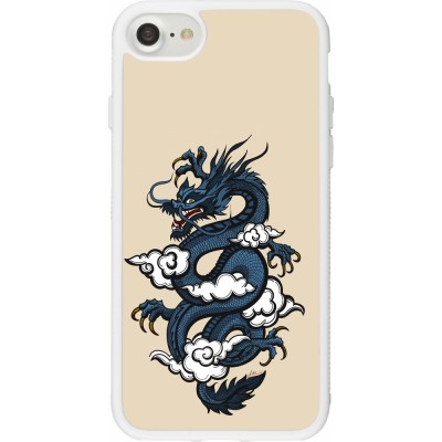 Coque iPhone 7 / 8 / SE (2020, 2022) - Silicone rigide blanc Blue Dragon Tattoo