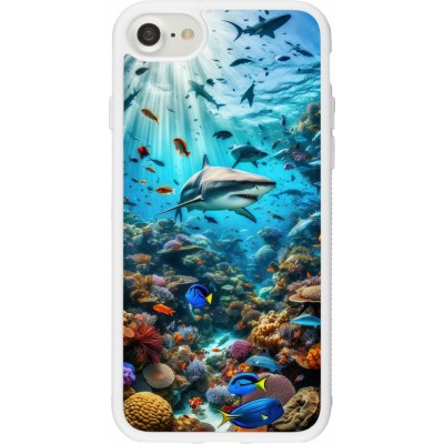 Coque iPhone 7 / 8 / SE (2020, 2022) - Silicone rigide blanc Bora Bora Mer et Merveilles