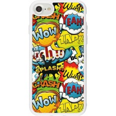 Coque iPhone 7 / 8 / SE (2020, 2022) - Silicone rigide blanc Cartoons slogans