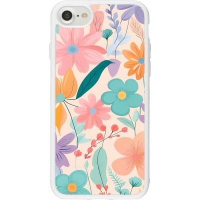 Coque iPhone 7 / 8 / SE (2020, 2022) - Silicone rigide blanc Easter 2024 spring flowers