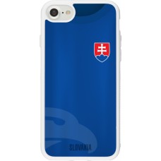 Coque iPhone 7 / 8 / SE (2020, 2022) - Silicone rigide blanc Maillot de football Slovaquie