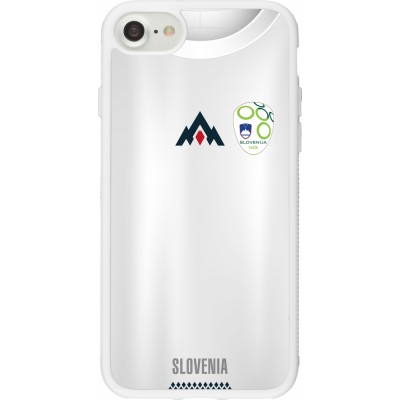 Coque iPhone 7 / 8 / SE (2020, 2022) - Silicone rigide blanc Maillot de football Slovénie