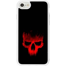 Coque iPhone 7 / 8 / SE (2020, 2022) - Silicone rigide blanc Halloween 2023 scary skull