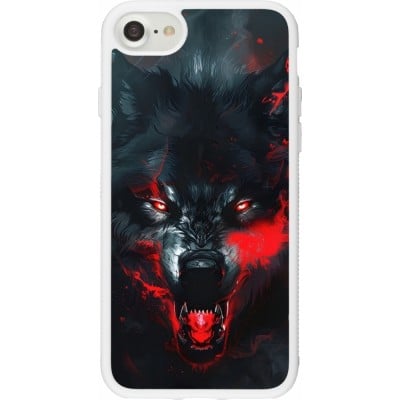 Coque iPhone 7 / 8 / SE (2020, 2022) - Silicone rigide blanc Halloween 2024 mad werewolf