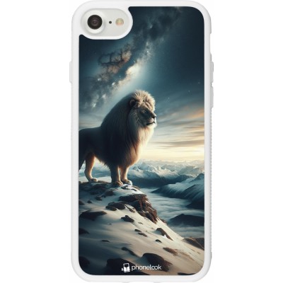 Coque iPhone 7 / 8 / SE (2020, 2022) - Silicone rigide blanc Le lion blanc