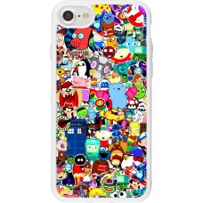 Coque iPhone 7 / 8 / SE (2020, 2022) - Silicone rigide blanc Mixed cartoons