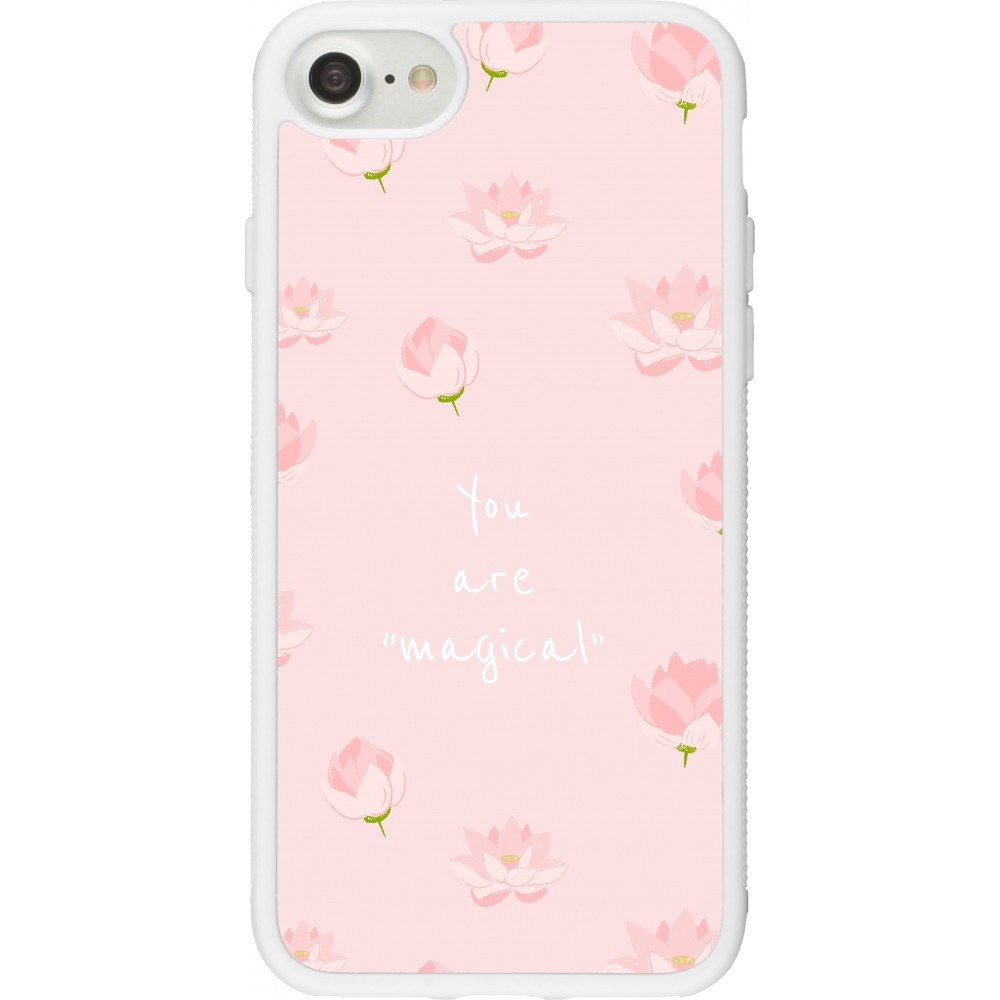 Coque iPhone 7 / 8 / SE (2020, 2022) - Silicone rigide blanc Mom 2023 your are magical