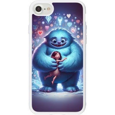 Coque iPhone 7 / 8 / SE (2020, 2022) - Silicone rigide blanc Valentine 2024 Fluffy Love