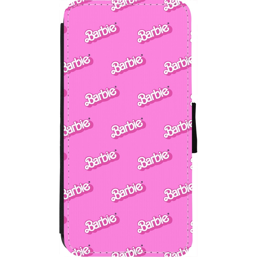 Coque iPhone 7 / 8 / SE (2020, 2022) - Wallet noir Barbie Pattern