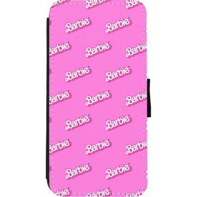 Coque iPhone 7 / 8 / SE (2020, 2022) - Wallet noir Barbie Pattern