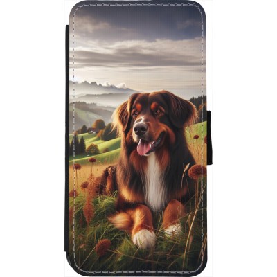 Coque iPhone 7 / 8 / SE (2020, 2022) - Wallet noir Chien Campagne Suisse