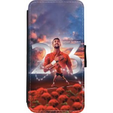 Coque iPhone 7 / 8 / SE (2020, 2022) - Wallet noir Djokovic 23 Grand Slam