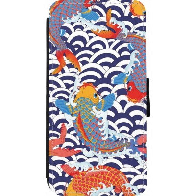 Coque iPhone 7 / 8 / SE (2020, 2022) - Wallet noir Easter 2023 japanese fish