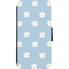 Coque iPhone 7 / 8 / SE (2020, 2022) - Wallet noir Easter 2024 daisy flower