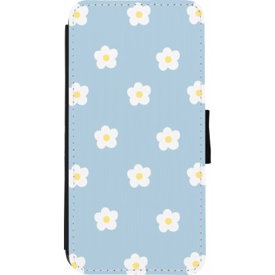 Coque iPhone 7 / 8 / SE (2020, 2022) - Wallet noir Easter 2024 daisy flower