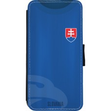 Coque iPhone 7 / 8 / SE (2020, 2022) - Wallet noir Maillot de football Slovaquie