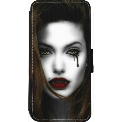 Coque iPhone 7 / 8 / SE (2020, 2022) - Wallet noir Halloween 2023 gothic vampire