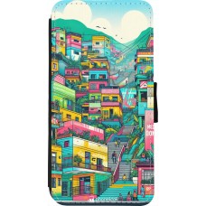 Coque iPhone 7 / 8 / SE (2020, 2022) - Wallet noir Medellin Comuna 13 Art