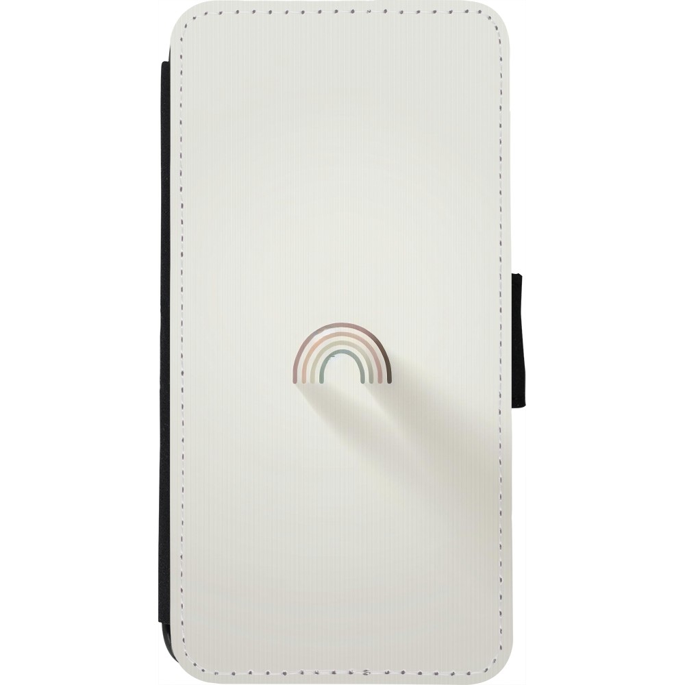 Coque iPhone 7 / 8 / SE (2020, 2022) - Wallet noir Mini Rainbow Minimal