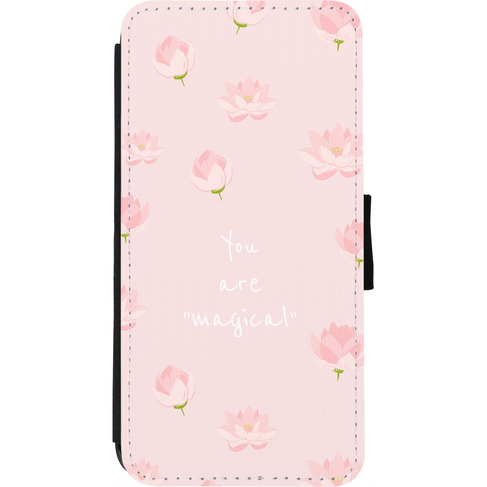 Coque iPhone 7 / 8 / SE (2020, 2022) - Wallet noir Mom 2023 your are magical