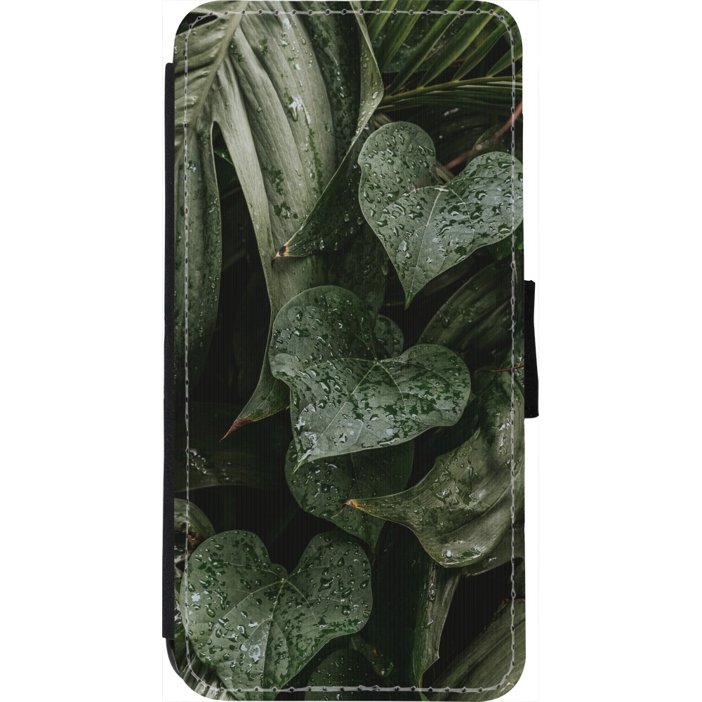 Coque iPhone 7 / 8 / SE (2020, 2022) - Wallet noir Spring 23 fresh plants