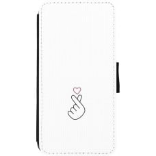 Coque iPhone 7 / 8 / SE (2020, 2022) - Wallet noir Valentine 2024 heart by Millennials