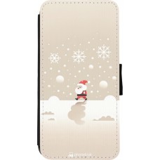 Coque iPhone 7 / 8 / SE (2020, 2022) - Wallet noir Noël 2023 Minimalist Santa