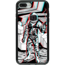 Coque iPhone 7 Plus / 8 Plus - Hybrid Armor noir Anaglyph Astronaut